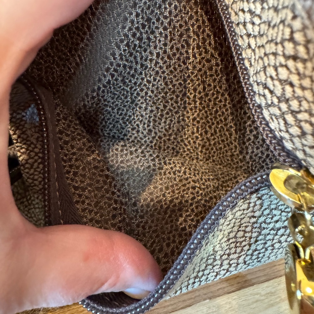 BORBONESE Brown Textured Satchel Pouch Included✨️ - Picture 16 of 16